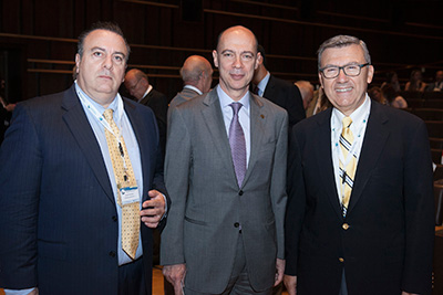 Mr. Kounoupis with the former and current President of the American Chamber in Athens, Greece.